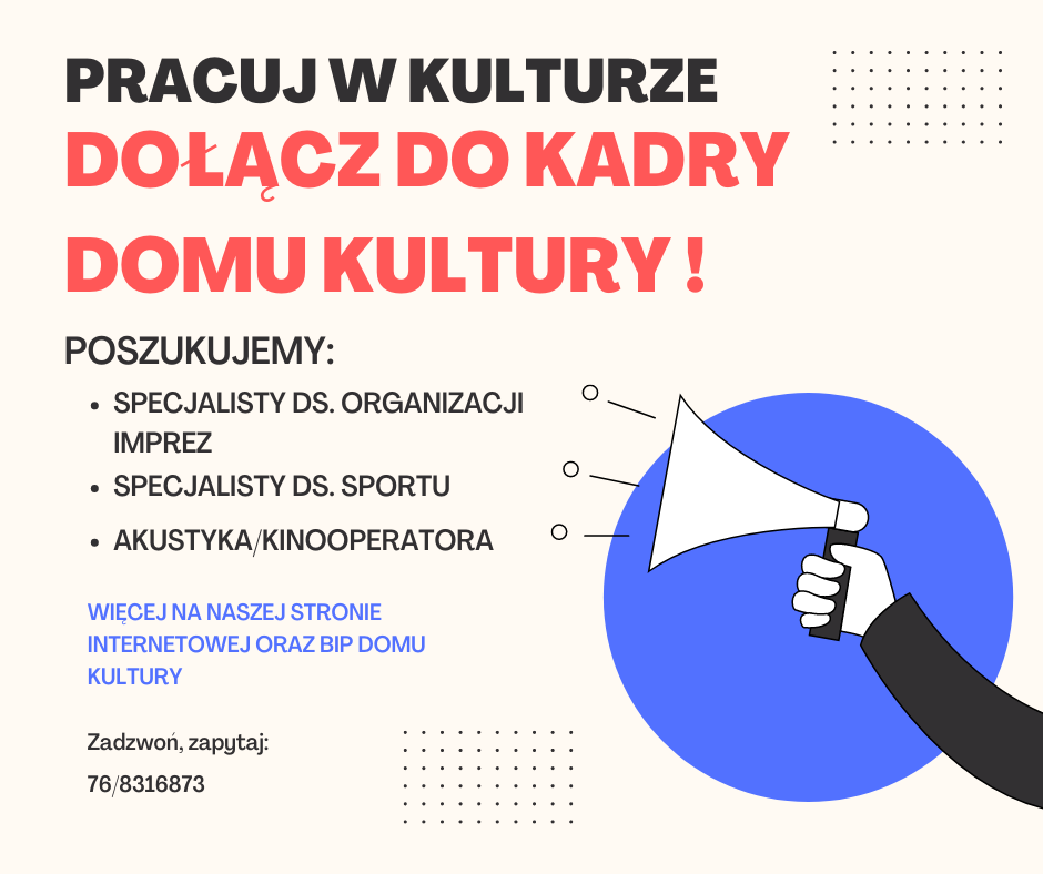 Ilustracja wprowadzenia: Dołącz do zespołu Domu Kultury