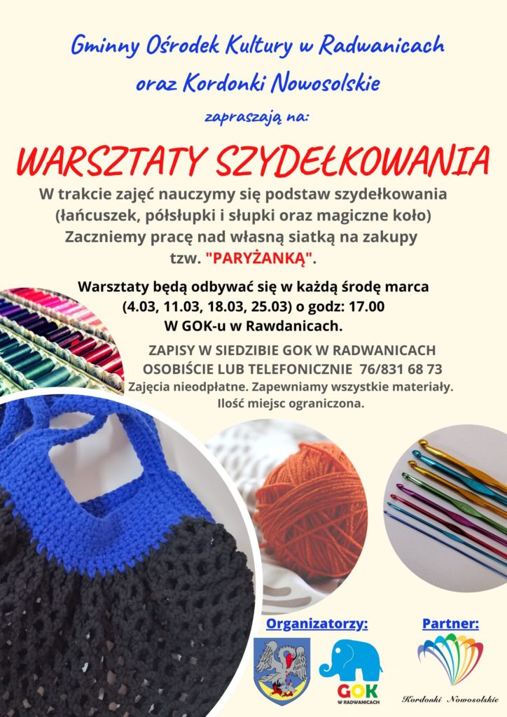 Warsztaty nauki szydełkowania z "Kordonkami Nowosolskimi" - zdjęcie 1