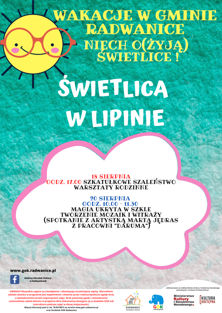 "NIECH (O)ŻYJĄ ŚWIETLICE-program rozwoju świetlic wiejskich w okresie wakacji letnich w Gminie Radwanice - zdjęcie 6