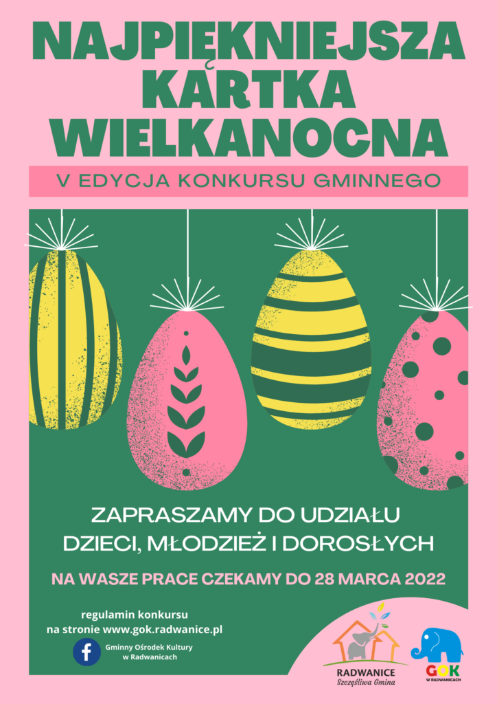 V Gminny Konkurs "Na najpiękniejszą kartkę wielkanocną"- zapraszamy do udziału - zdjęcie 1