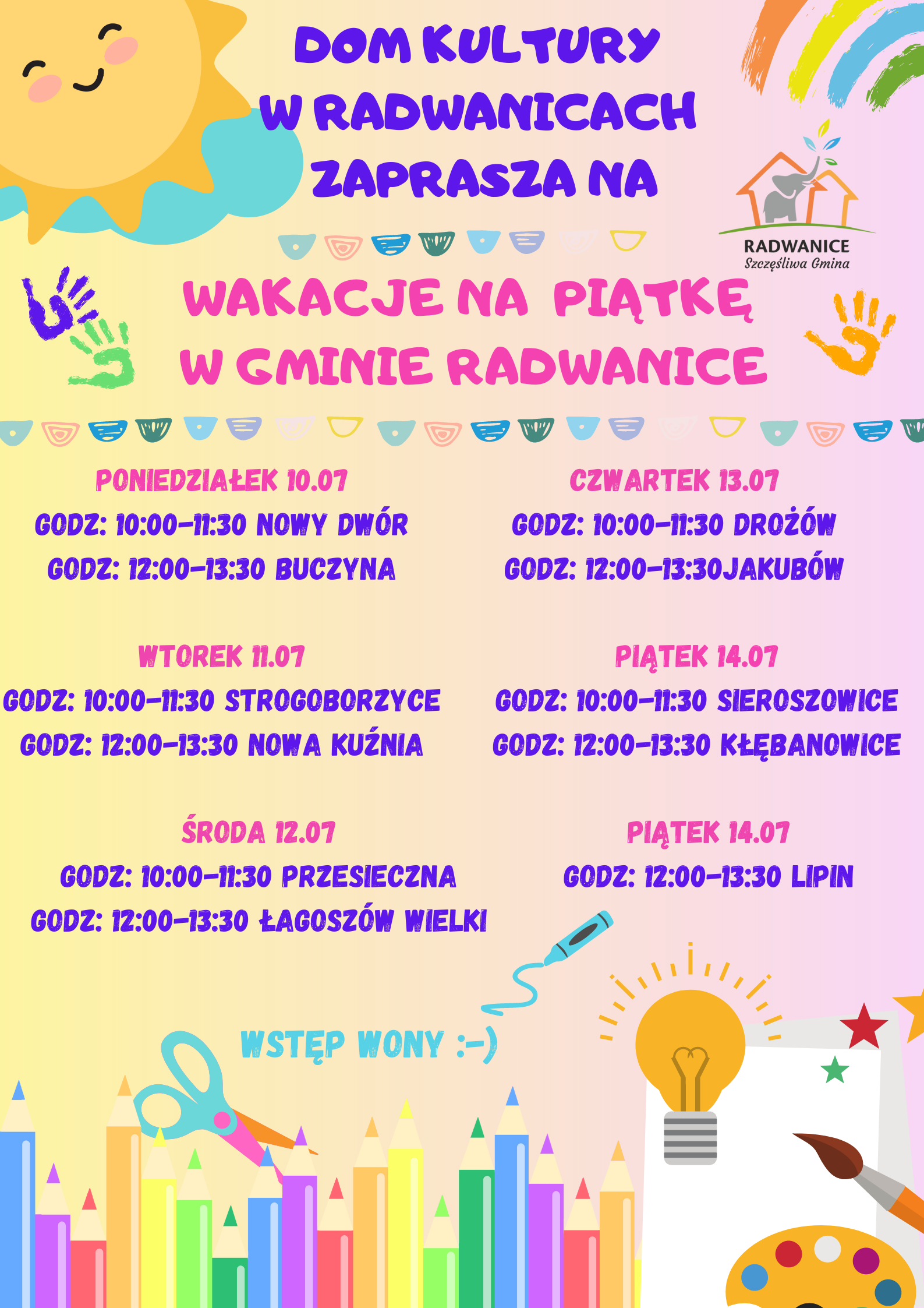 Wakacje na piątkę w Gminie Radwanice - zdjęcie 1