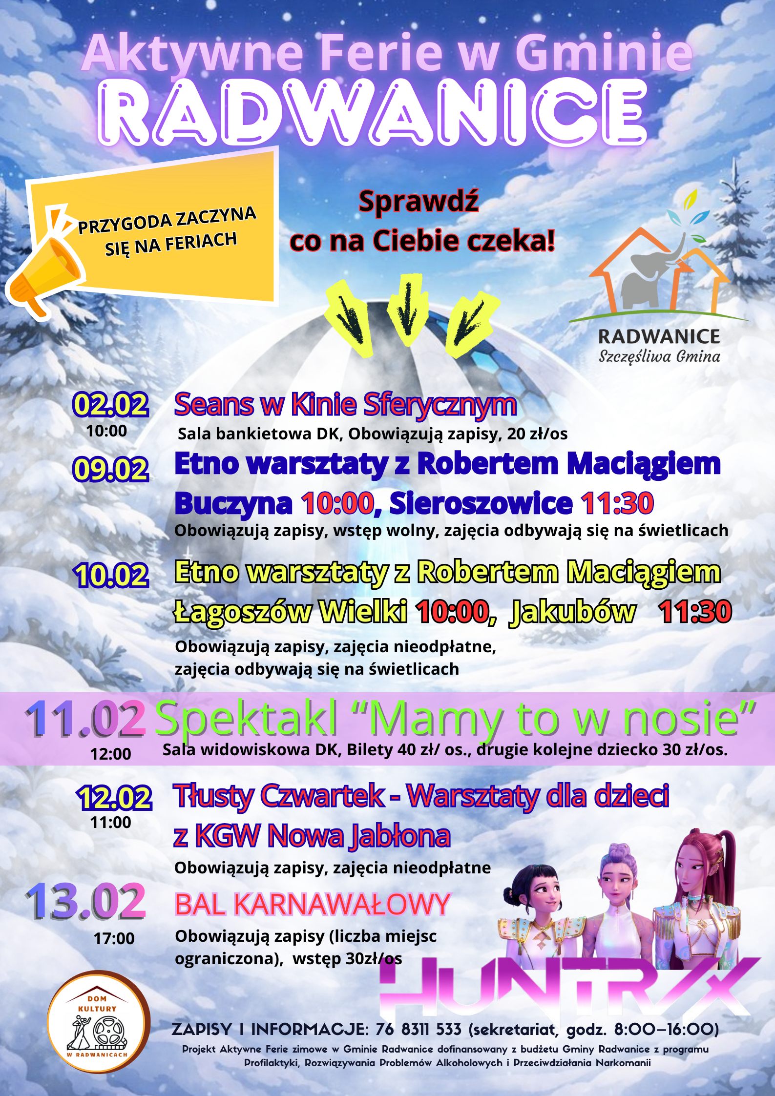 Aktywne Ferie w Gminie Radwanice tydzień drugi - zdjęcie 1