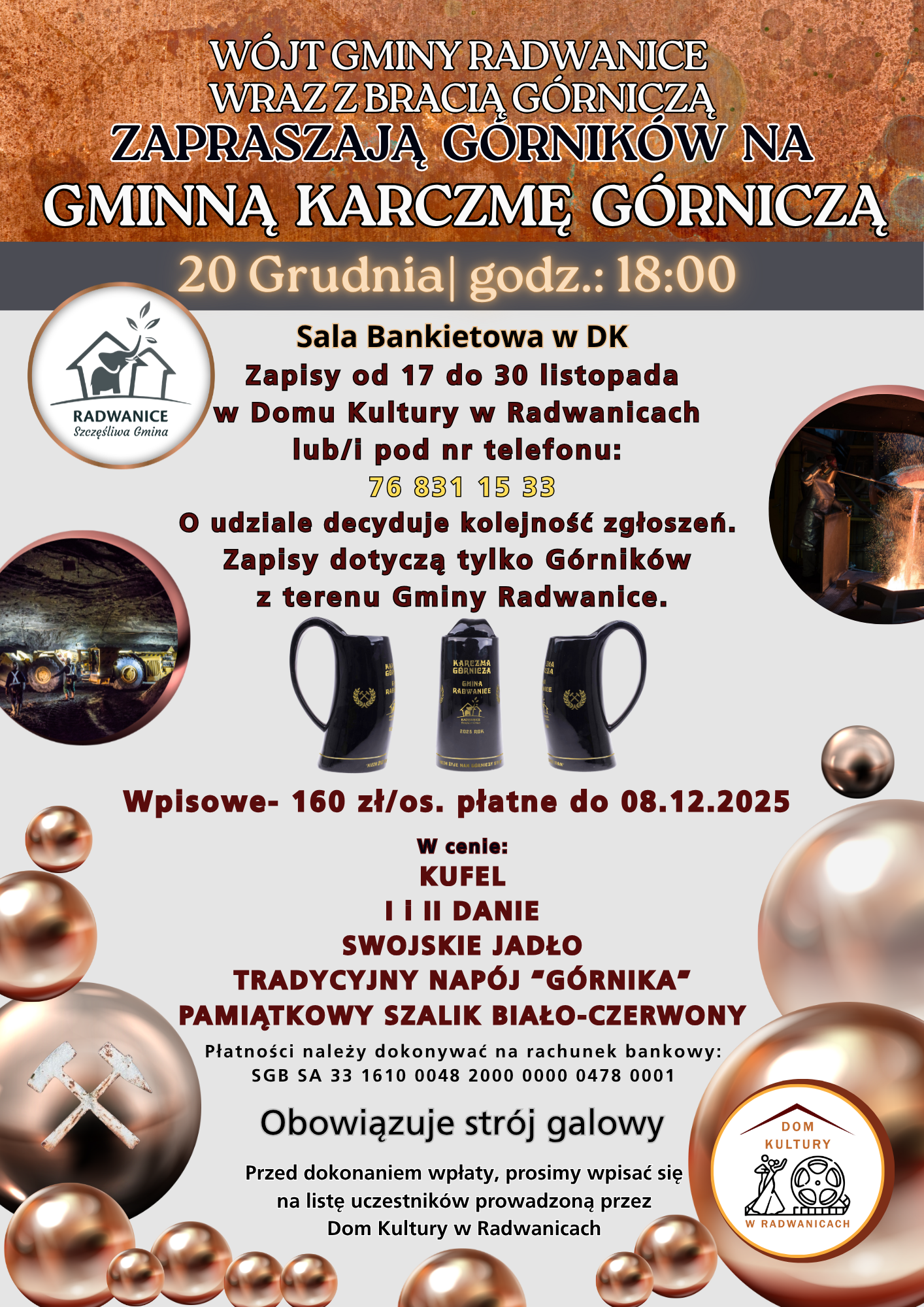 Karczma Górnicza – 20 grudnia, godz. 18:00 - zdjęcie 1