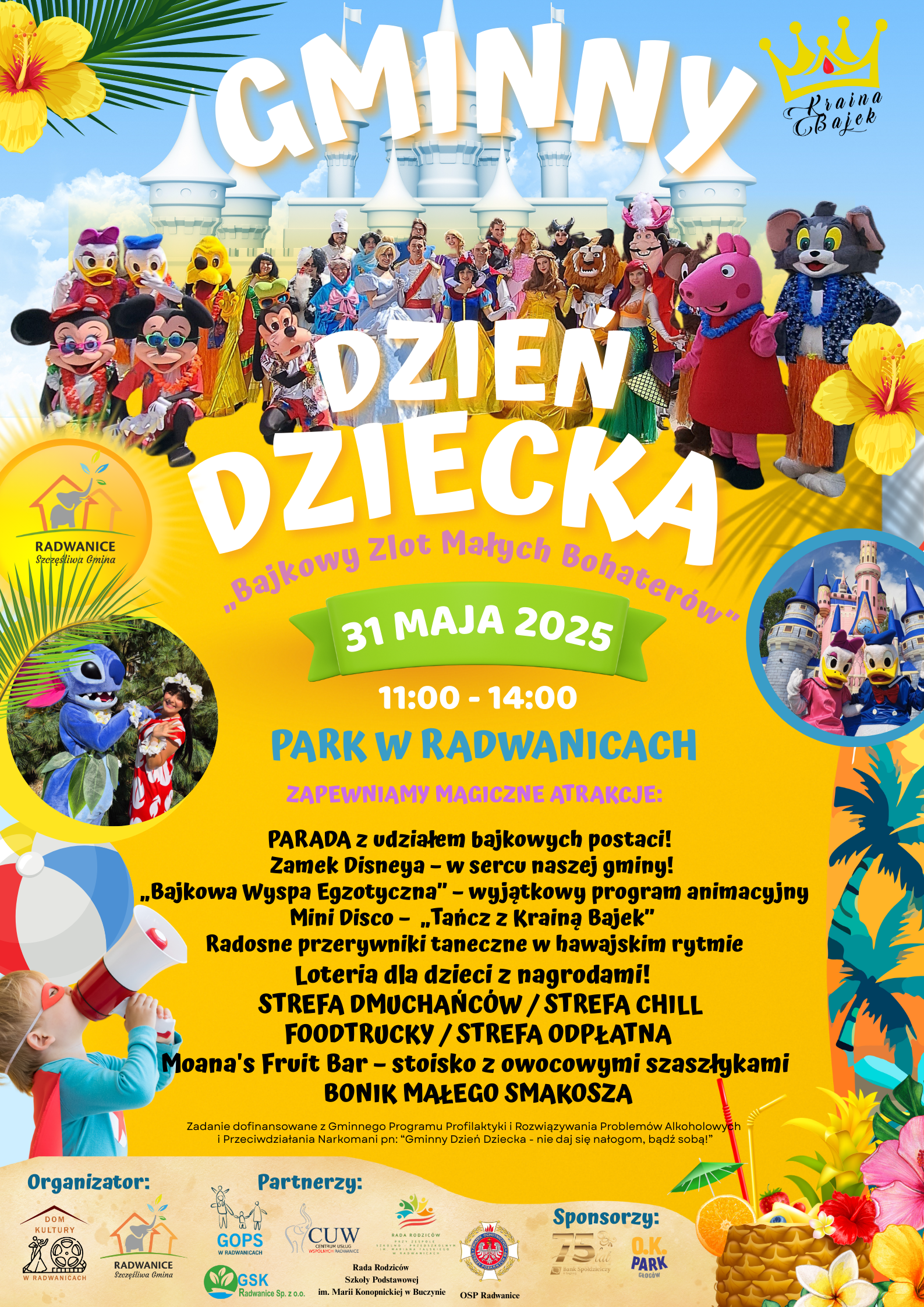 Bajkowy Dzień Dziecka w Gminie Radwanice 31.05 11:00-14:00 - zdjęcie 1